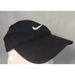Nike Embroidered "Swoop" Adjustable Strapback Black Hat/Cap-Youth 4-7-EXCELLENT!